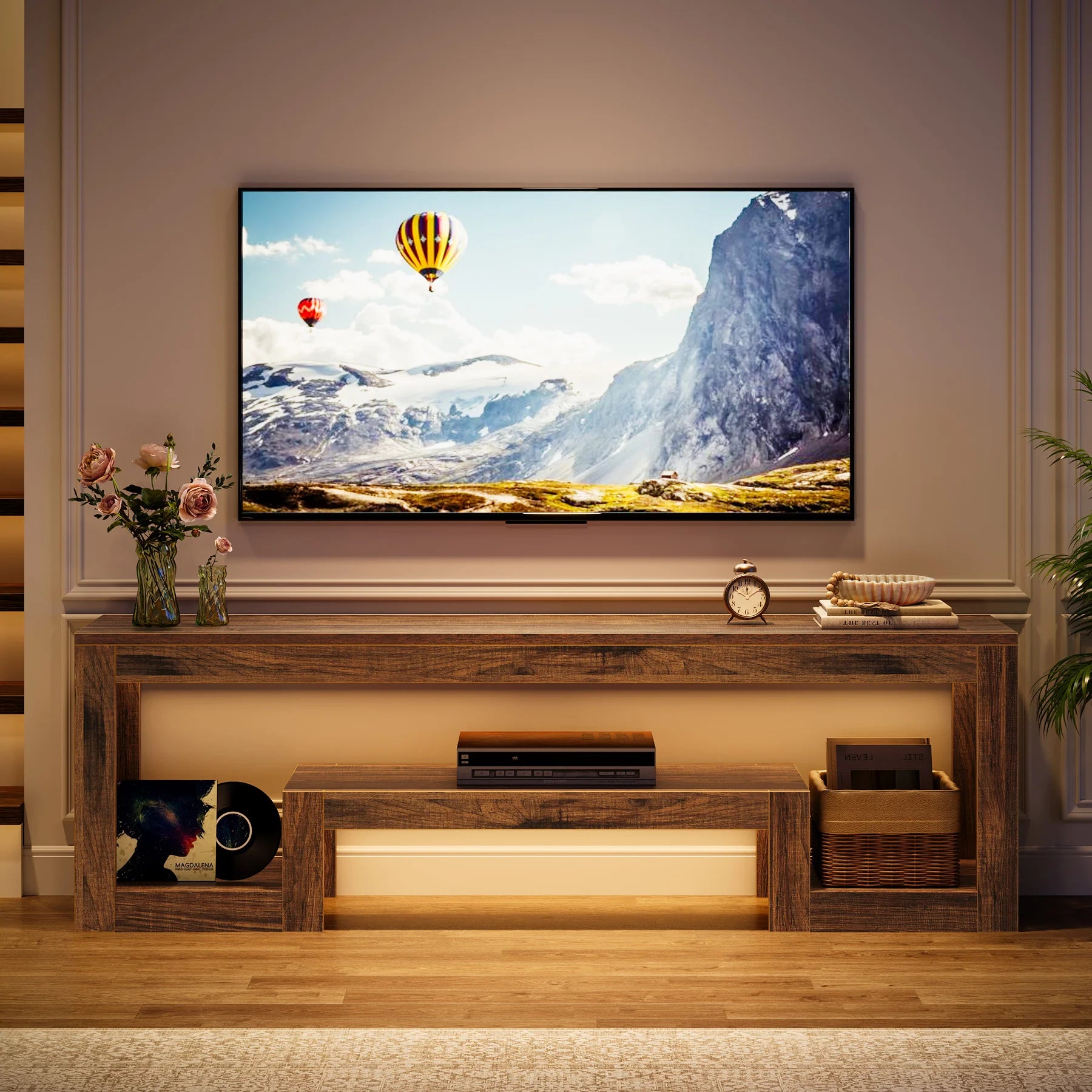 Makena Open Shelf Media Console