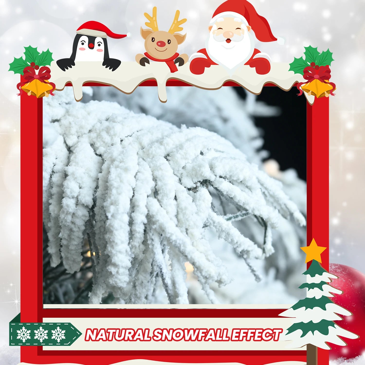 Everfrost Snowfall Scarecrow Christmas Tree