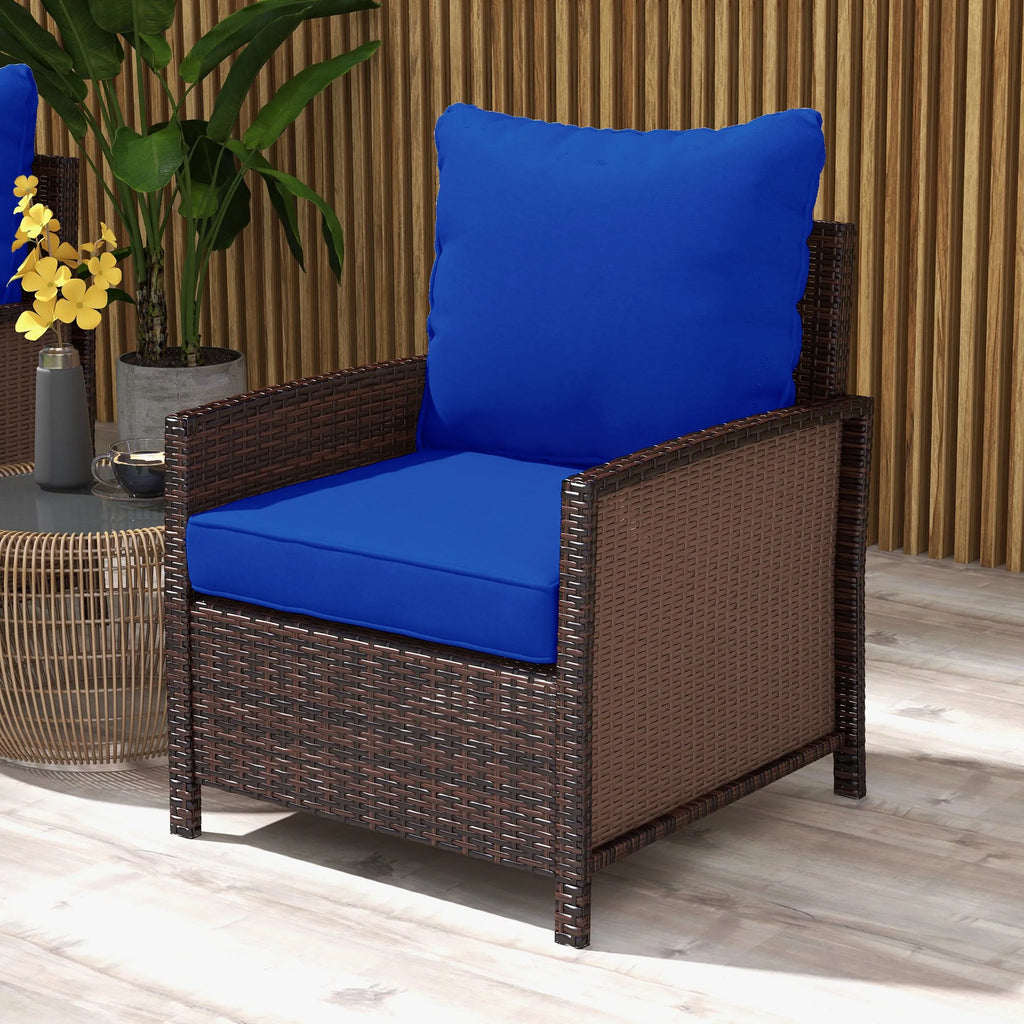 Bayweave Outdoor Chair Cushion Set of 4 - Blue