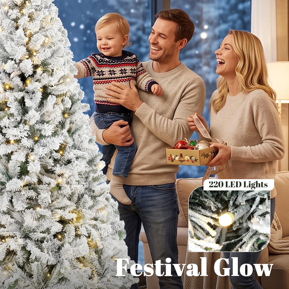 Fraserfall feature image showing 220 warm white LED lights