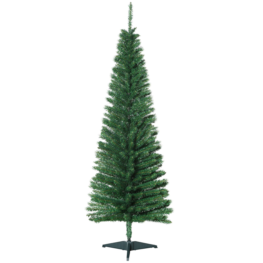 HOMCOM 5-Foot Green Pencil Christmas Tree