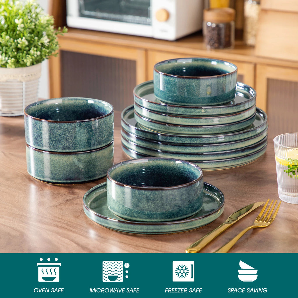 VANCASSO Starry Reactive Glaze Dinnerware Set