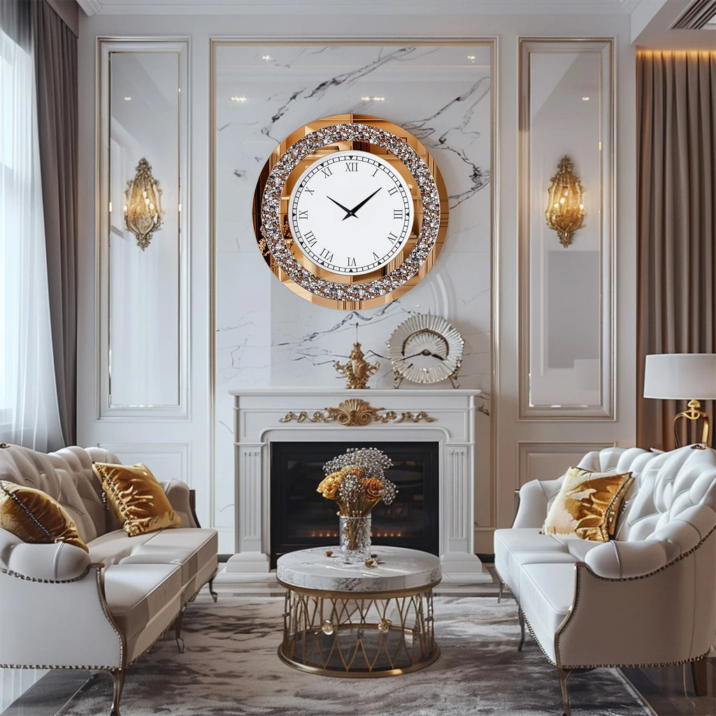 Orlena Crushed Diamond Wall Clock