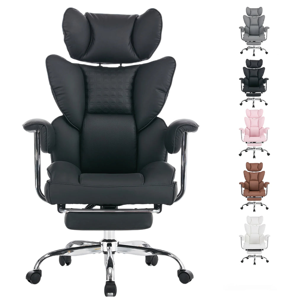 Reverierise Reclining PU Leather Office Chair