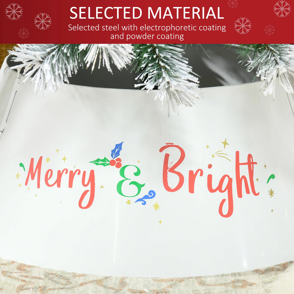 Merrybright Christmas tree collar shown around a holiday tree