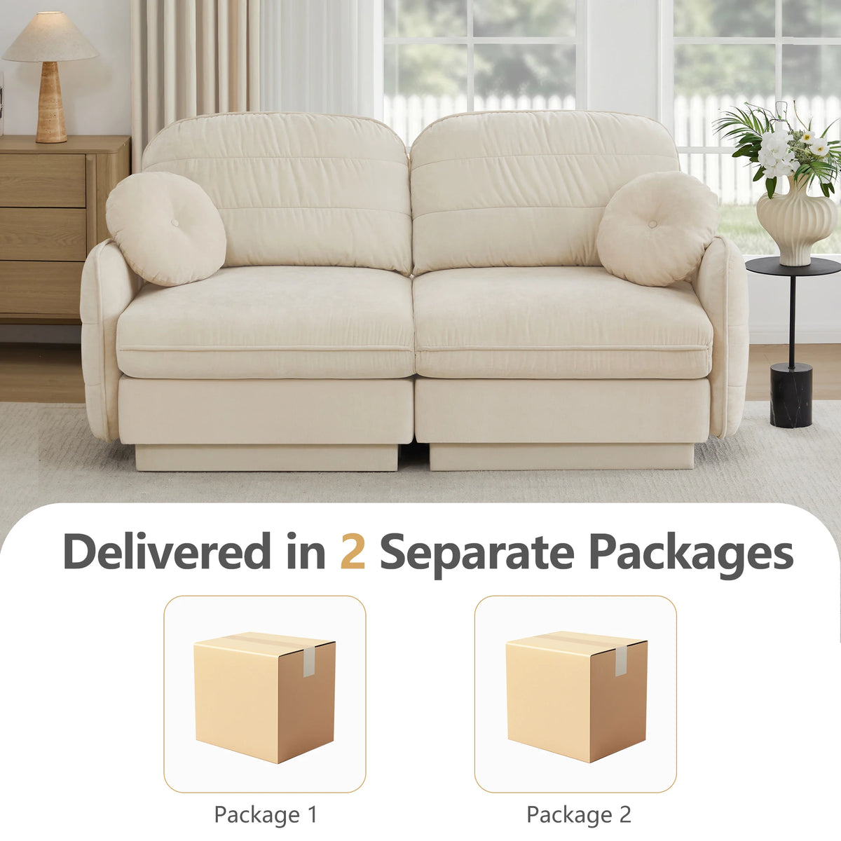 Salcombe Chenille Modular Loveseat
