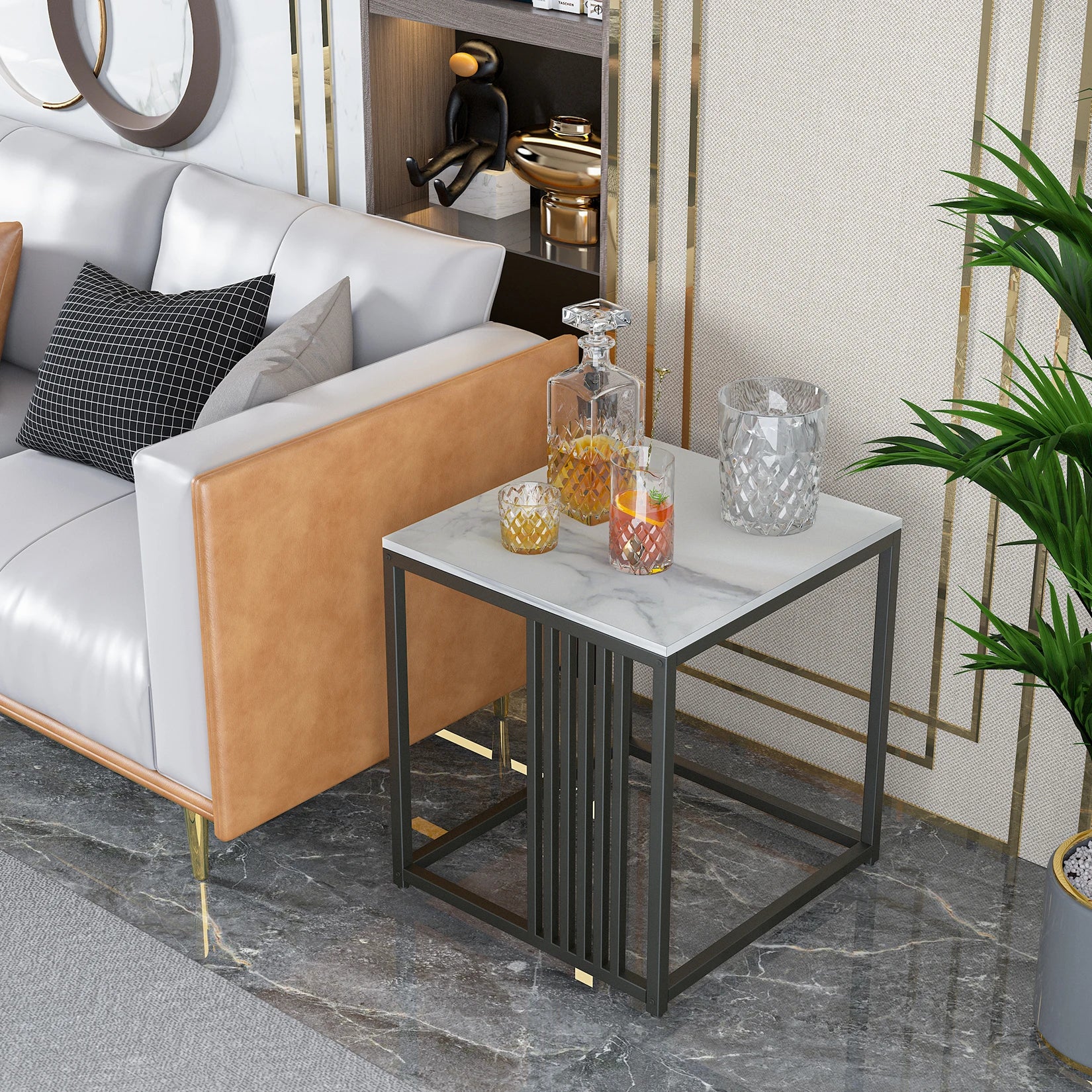 Pemberton Sintered Stone End Table