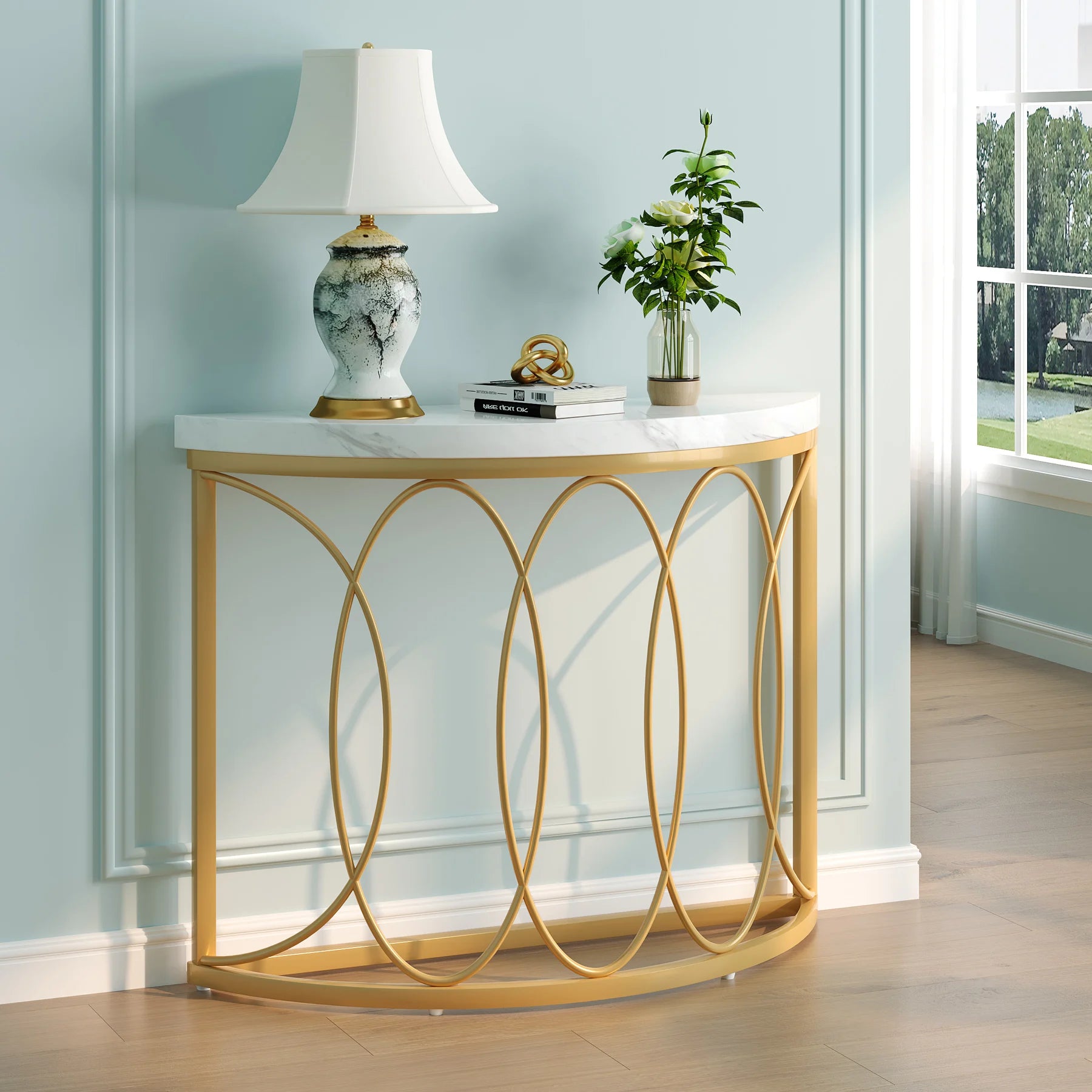 Soraya Half-Moon Console Table