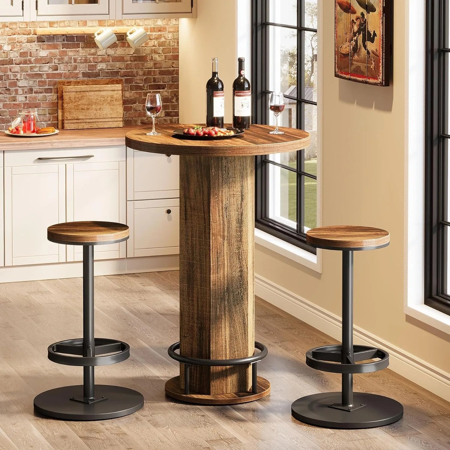 Rowan Round Bar Table Set with Stools
