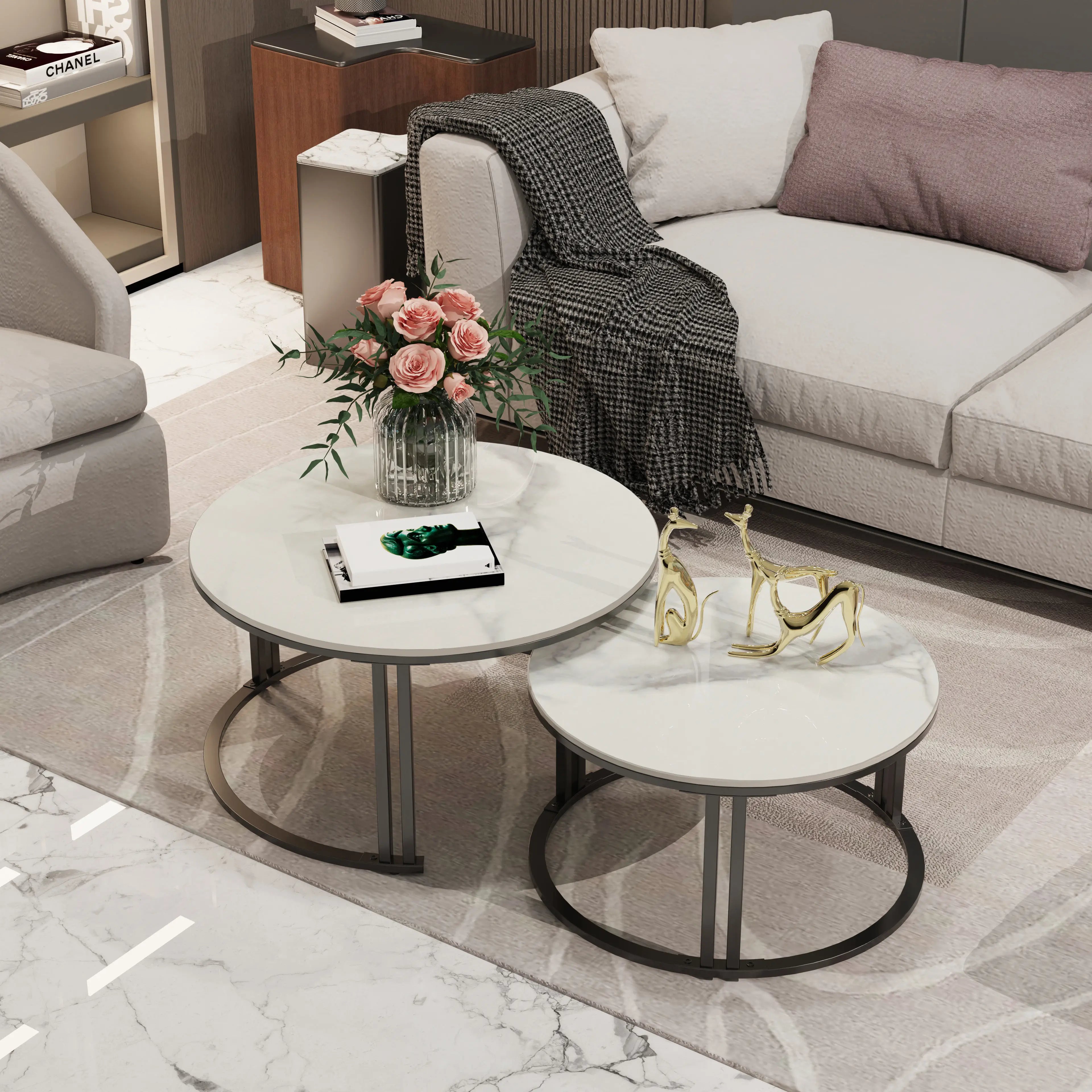 Dana Circle Nesting Coffee Table Set