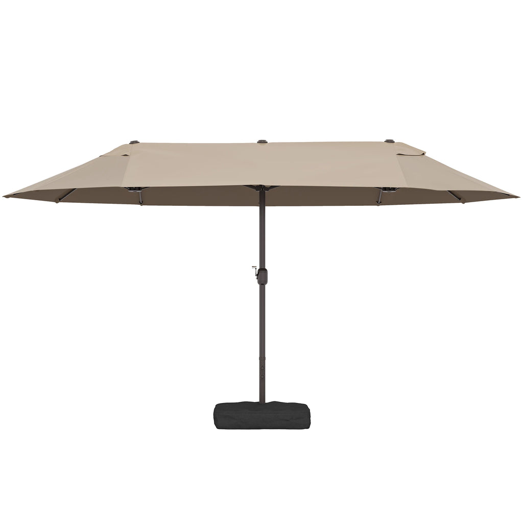 Caspian 15' Double-Sided Patio Umbrella – Coffee