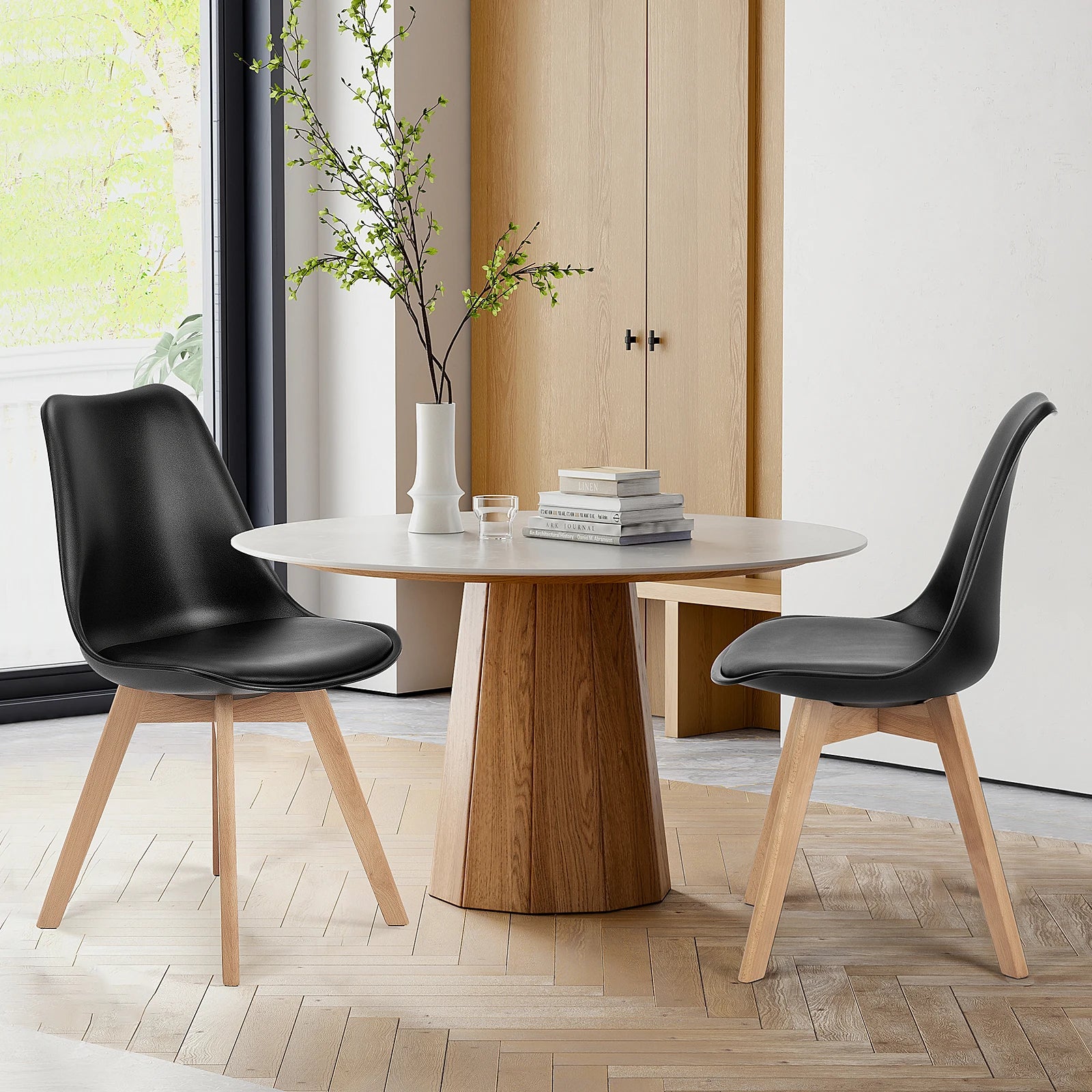 Corbett Beech Wood Dining Chair Set of 4