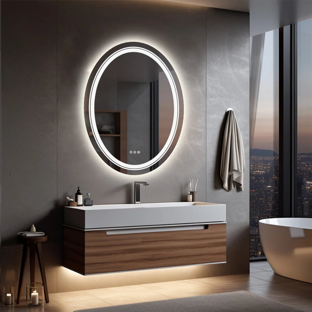 August Oval LED Bathroom Mirror