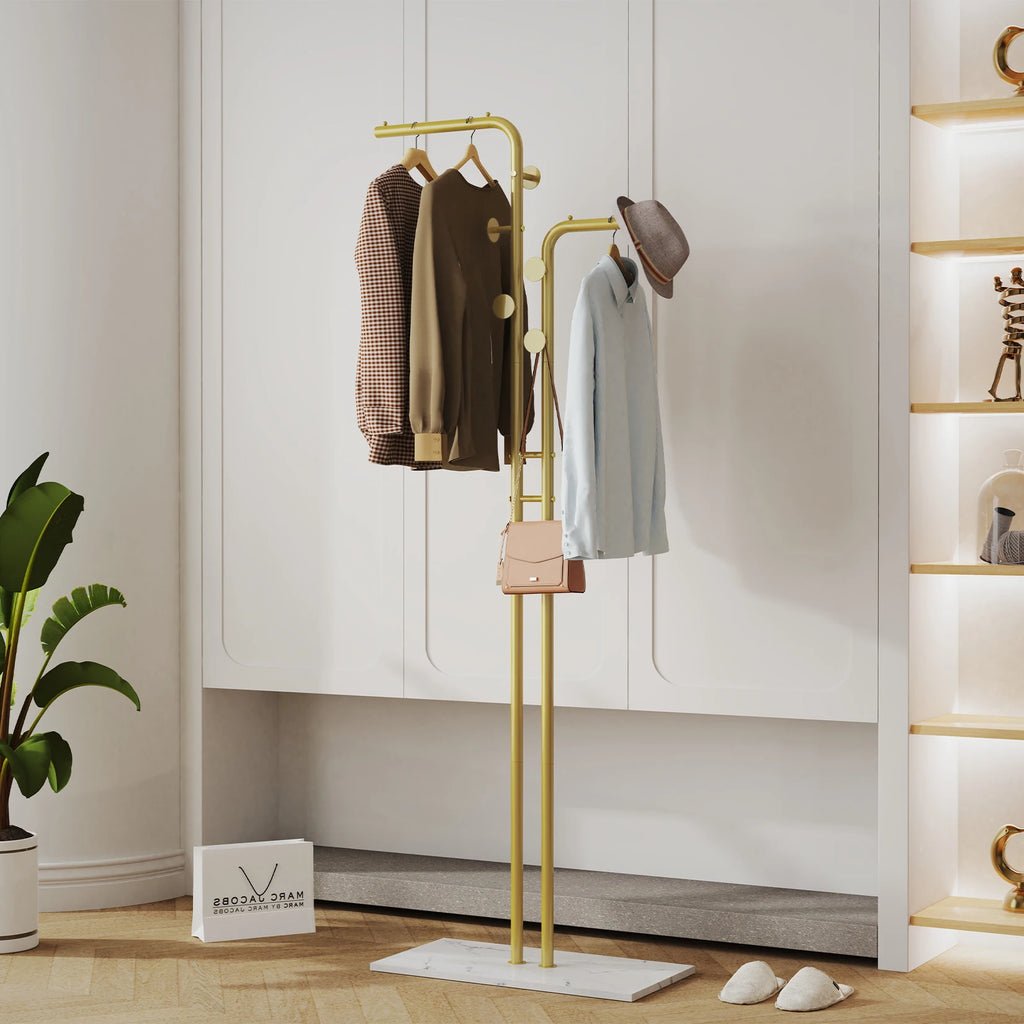 Rivelle Gold Floor Coat Rack