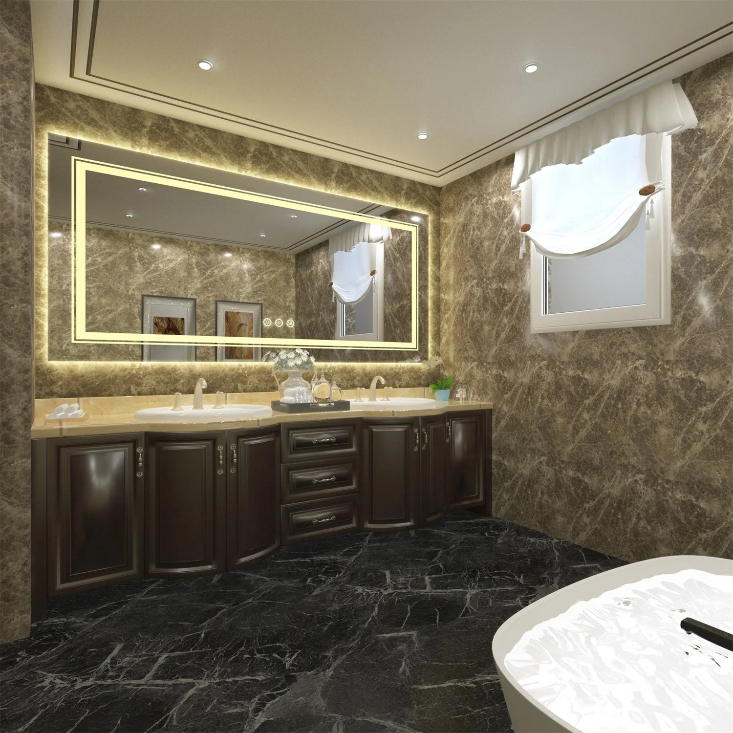Grandeur LED Lighted Bathroom Mirror