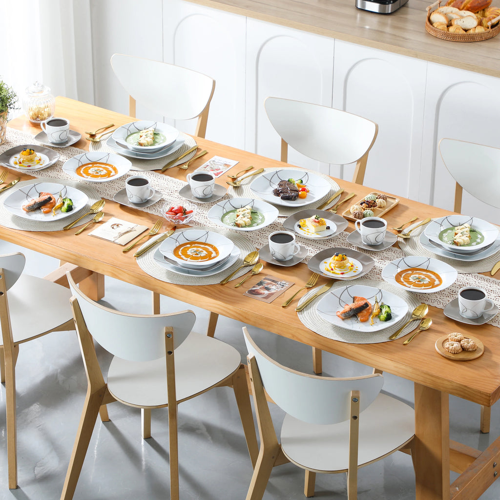 VEWEET Nikita 30-Piece Porcelain Dinnerware Set