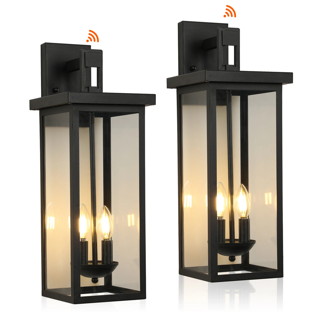 Darriston two-lantern pack with dusk-to-dawn sensors