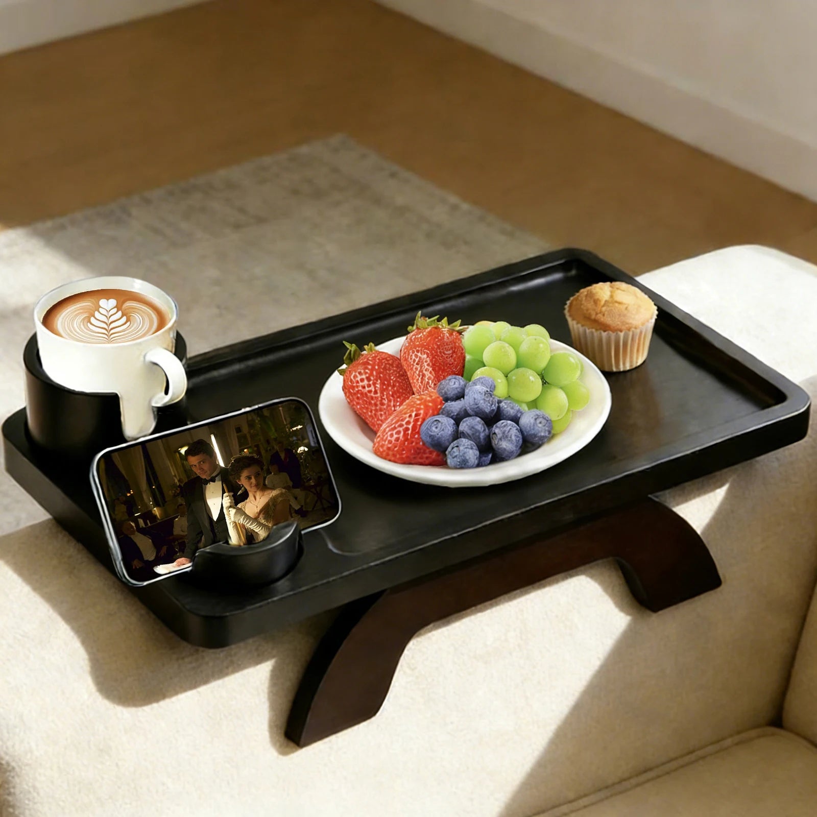 Taverton Acacia Wood Sofa Arm Tray