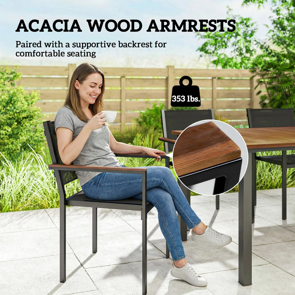 Woldmere Acacia Patio Dining Set