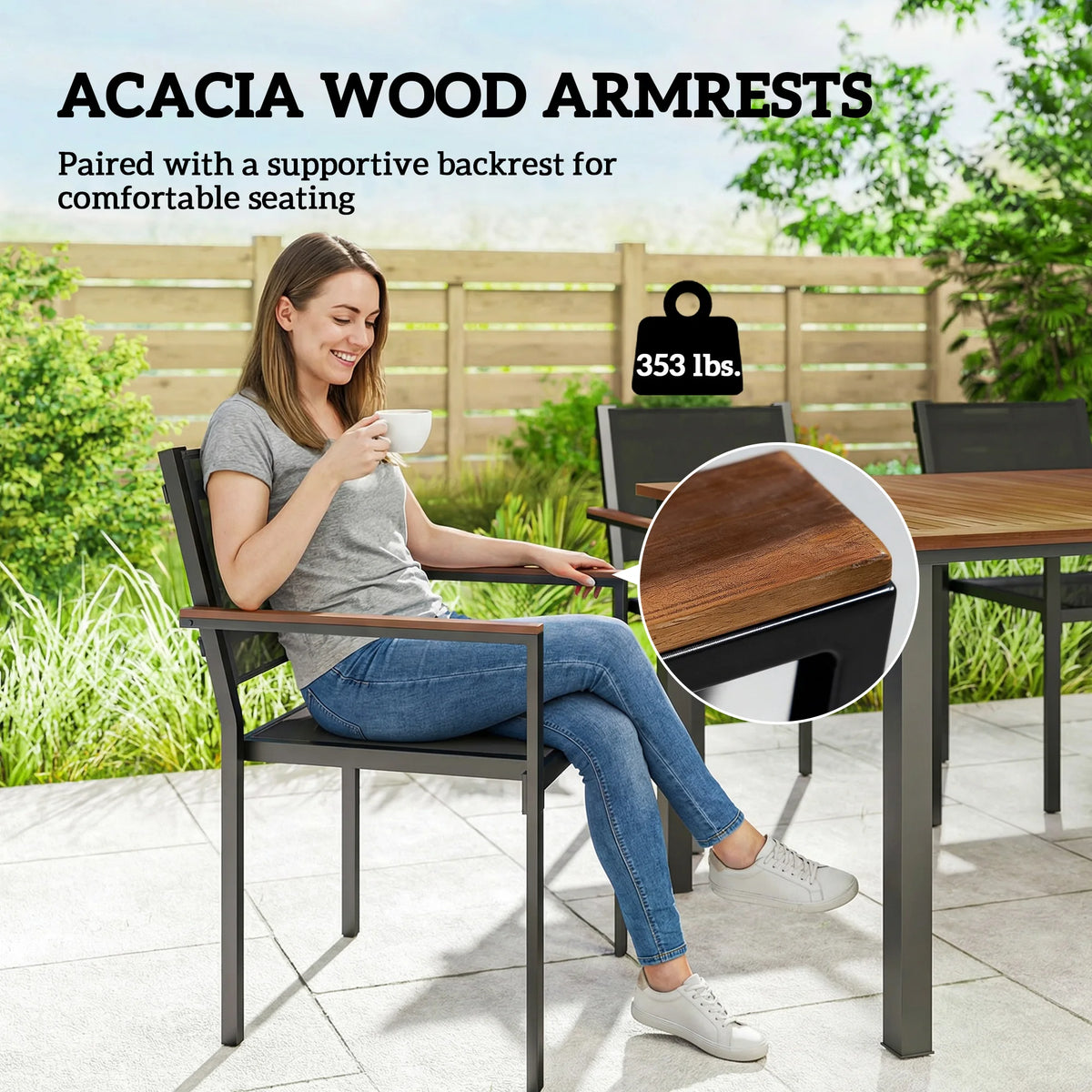 Woldmere Acacia Patio Dining Set