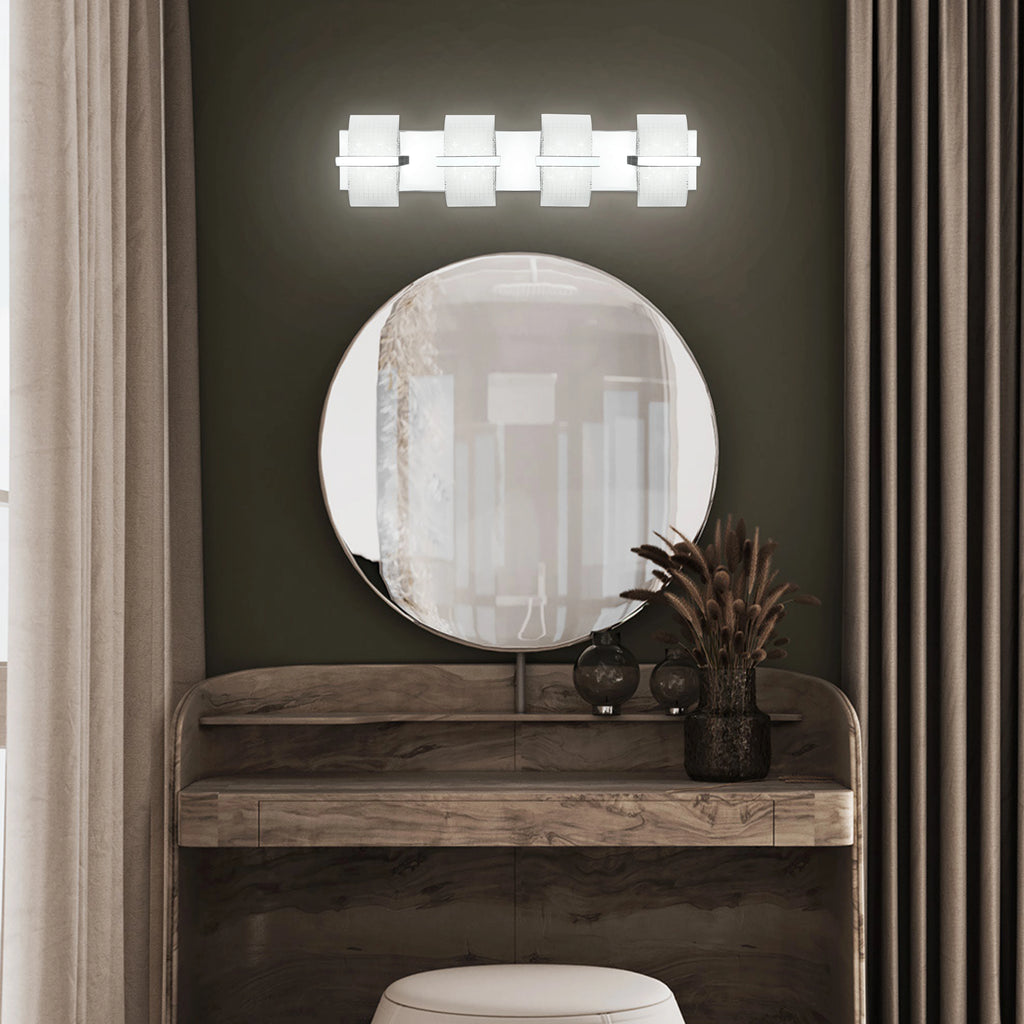 Lunaris Block LED Vanity Light – White
