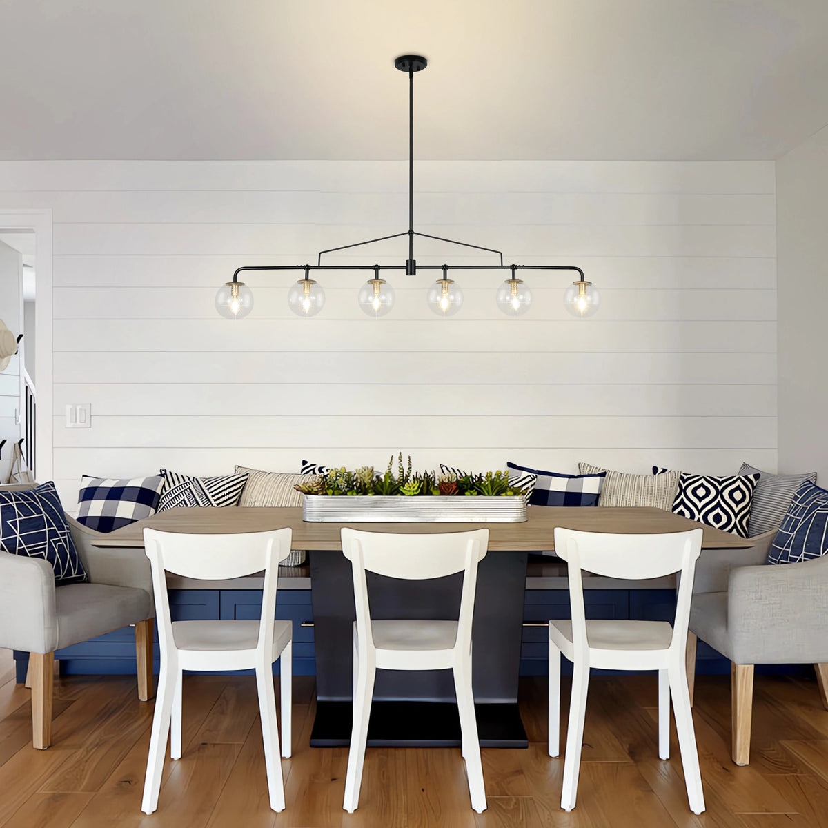 Grenshaw Glass Linear Chandelier