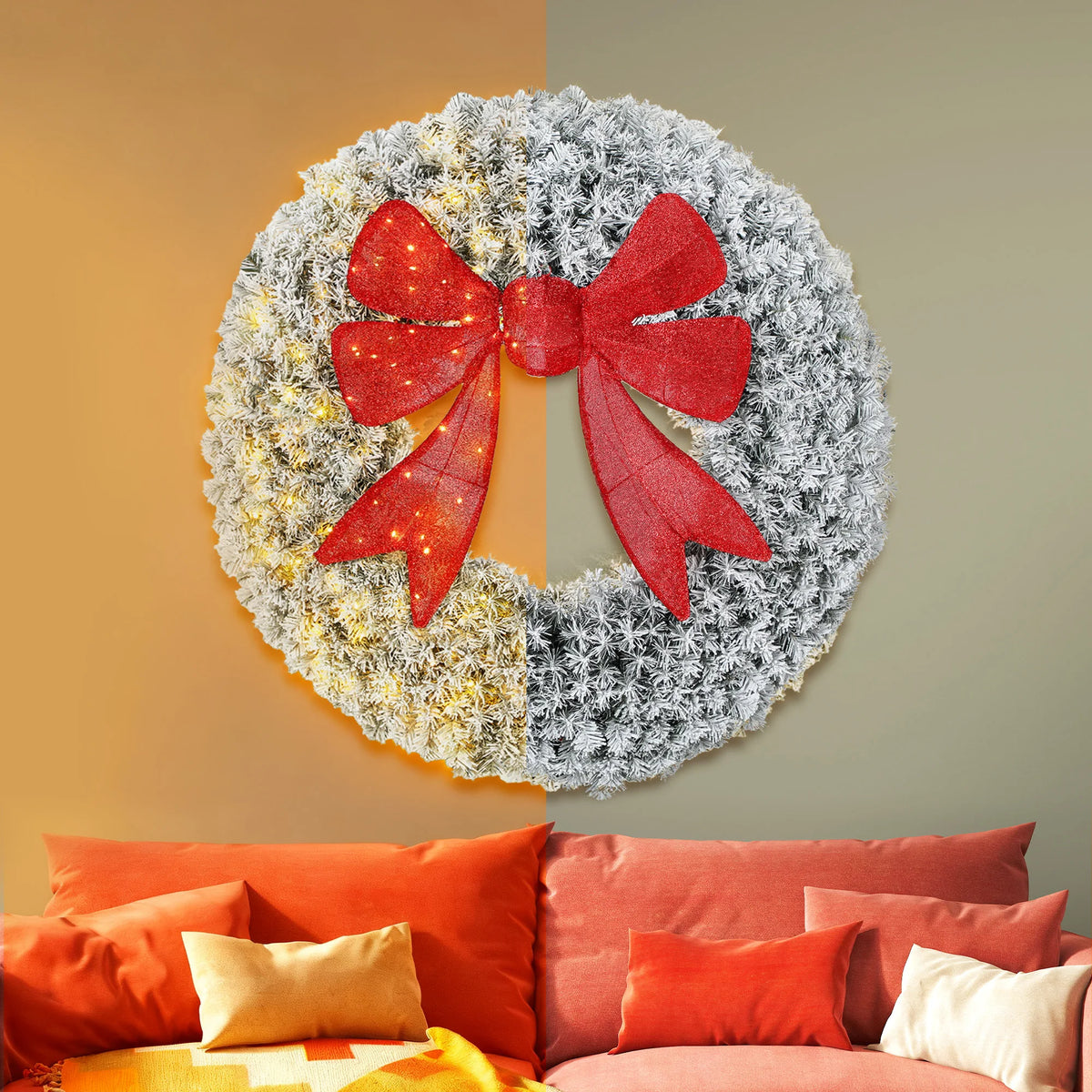 Frostbow Christmas Wreath, 60-Inch