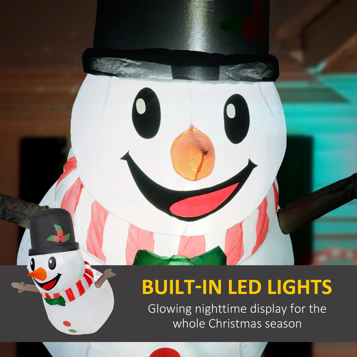 Northglow Hanging Snowman Inflatable – 3.4 ft