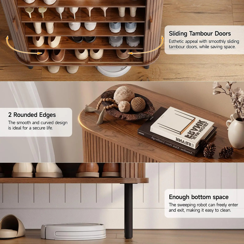 Echoline Fluted 6-Tier Shoe Cabinet