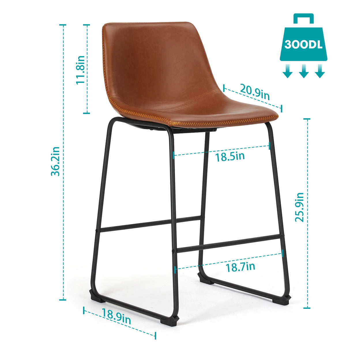 Temporay 2-Piece Counter-Height Chair Set