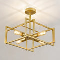 Sandora Four-Light Geometric Ceiling Light – Gold