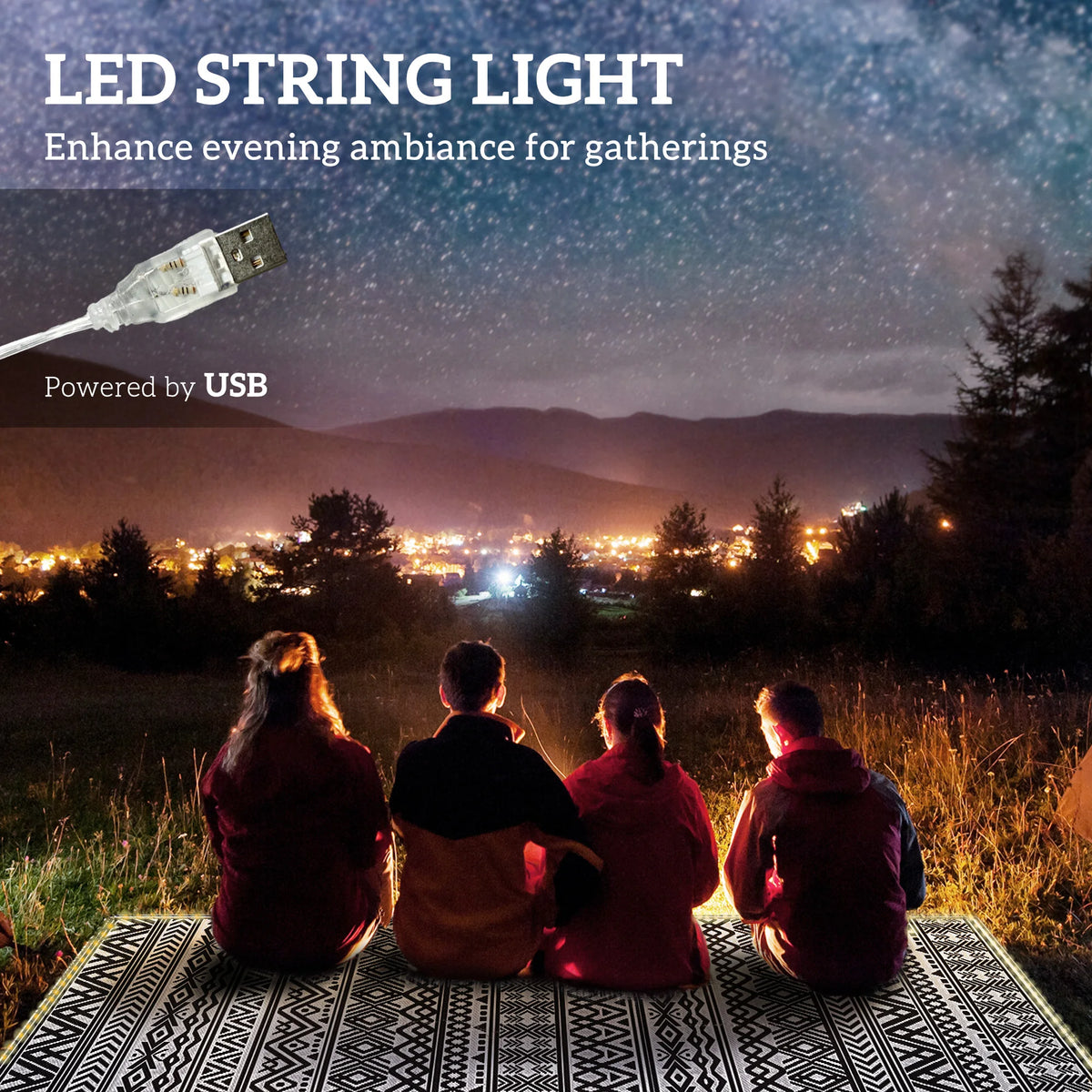 Nightglow Reversible LED Outdoor Rug