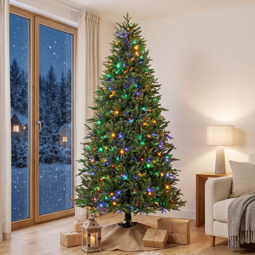Nordmere pre-lit Christmas tree displayed in an indoor holiday setting