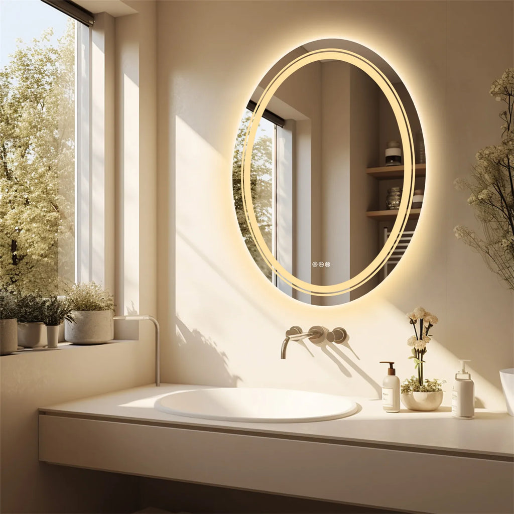 August Oval LED Bathroom Mirror