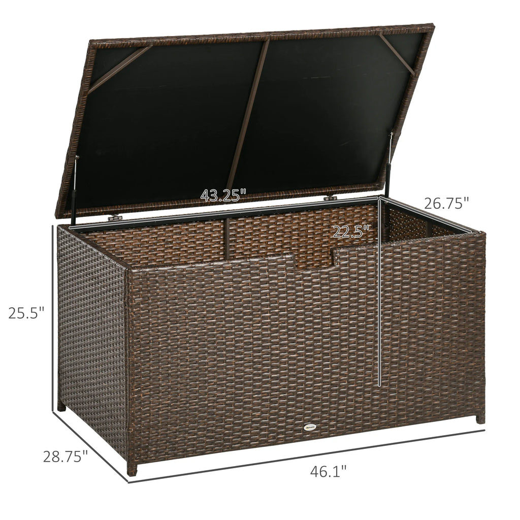 Wickerwell 113-Gallon Deck Box – Brown