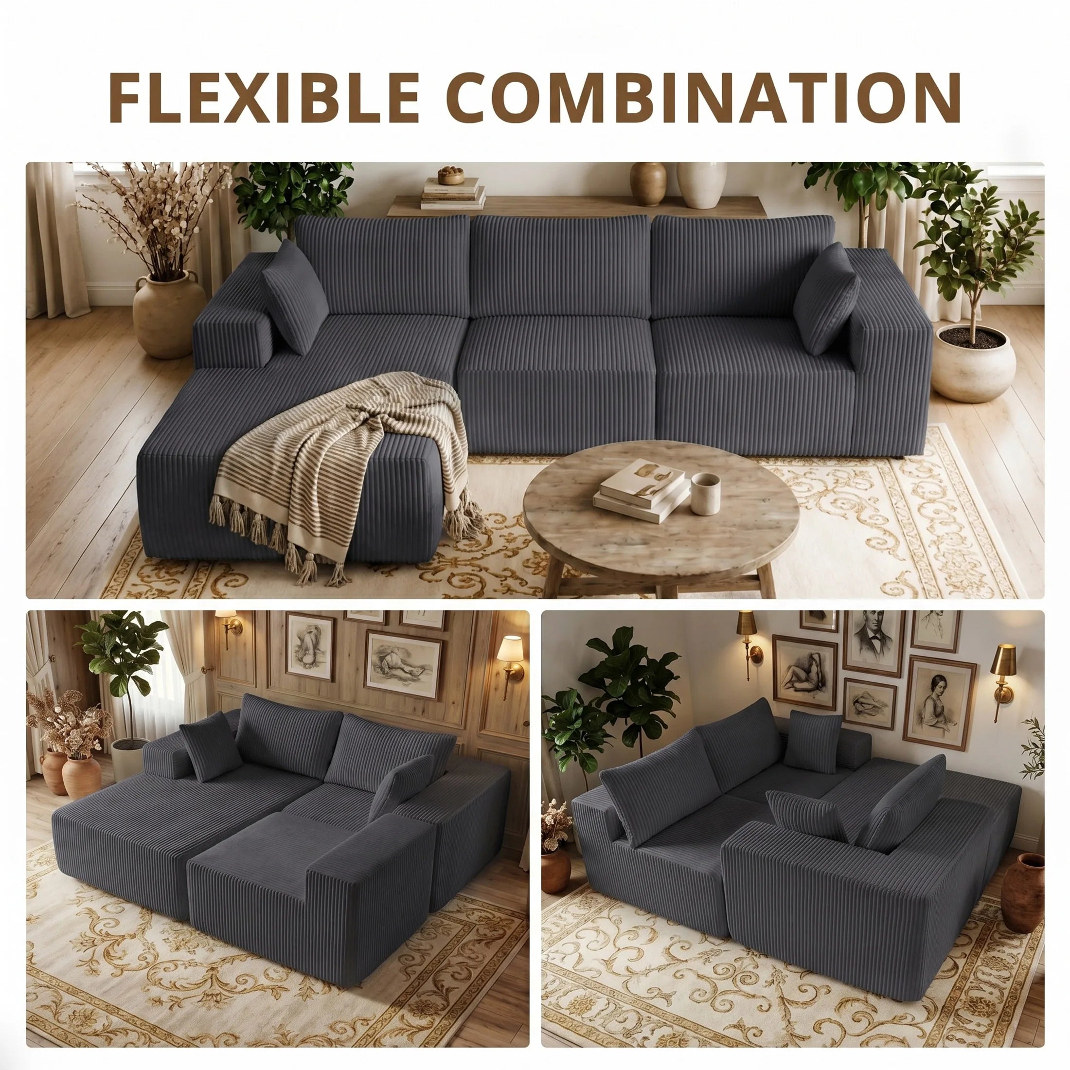 Alverton Deep Seat Sectional Sofa
