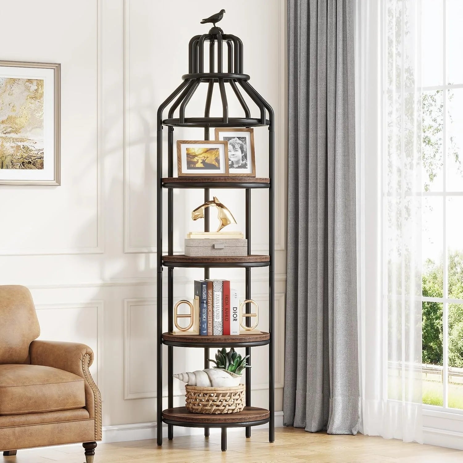 Bellamy Birdcage Etagere Bookcase