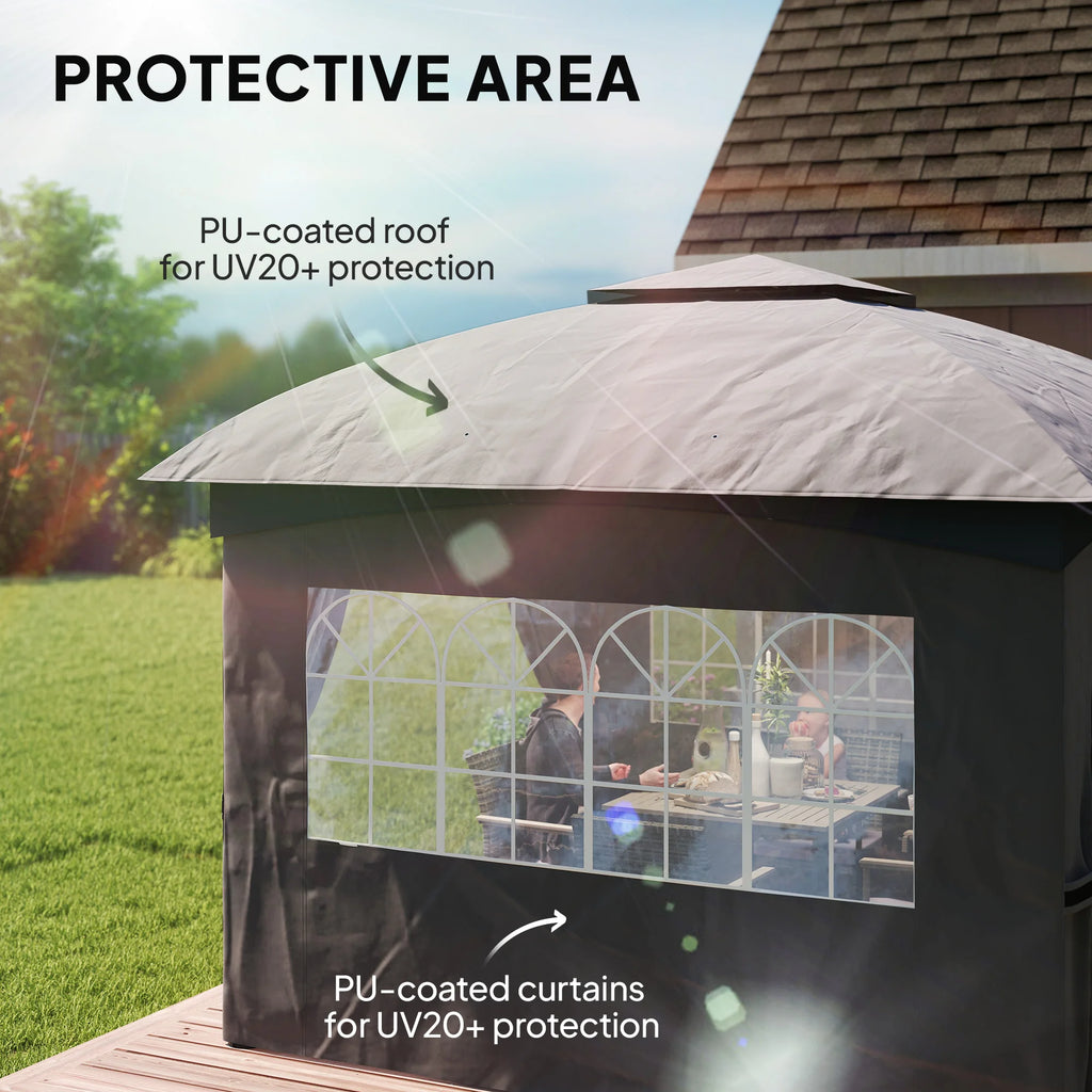 Sanctuary Two-Tier Gazebo – Dark Gray
