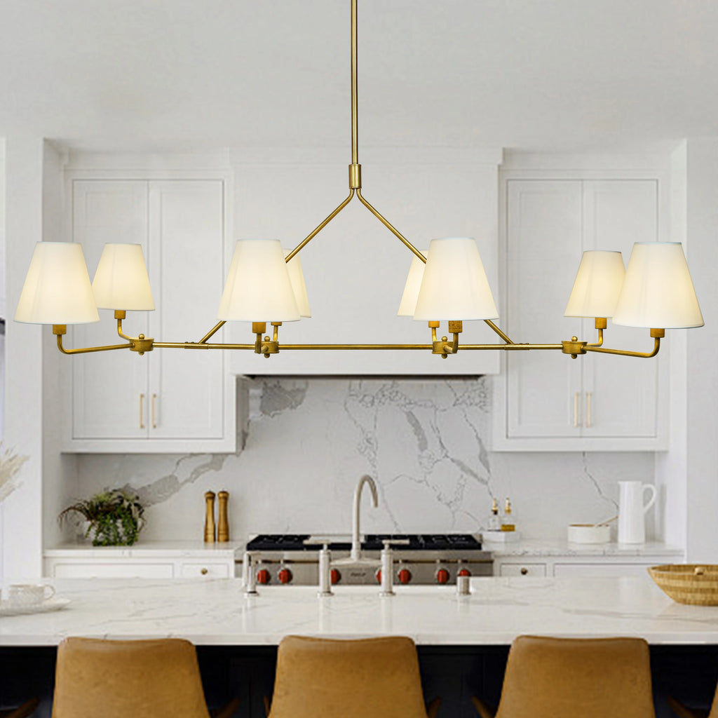 Elowen 59-Inch Gold 8-Light Linear Chandelier