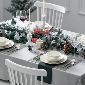 MALACASA Jera Gold Trim - Round Bone China Dinnerware Set - 16 or 32 Pieces