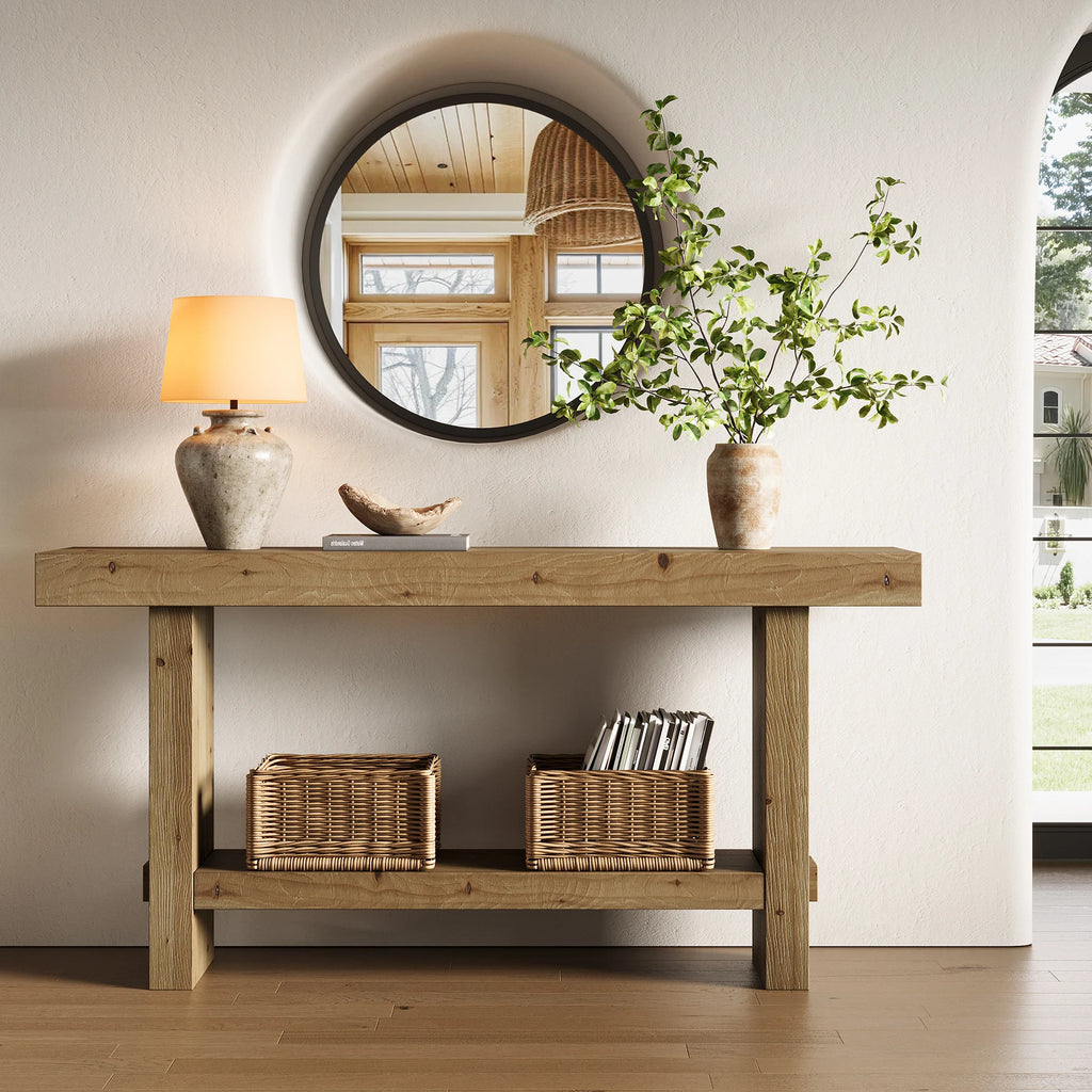 Cloverlark Solid Wood Console Table
