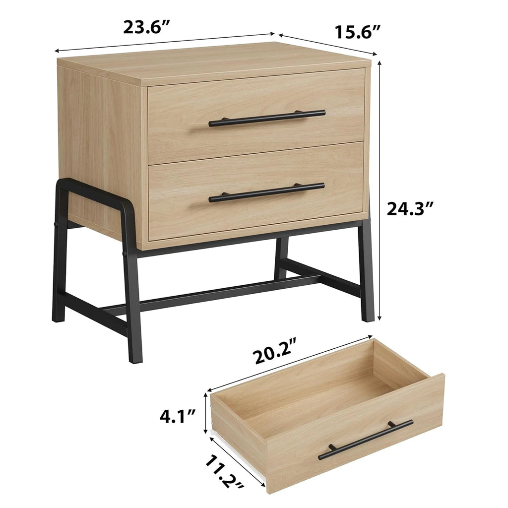 Temi Two-Drawer Nightstand