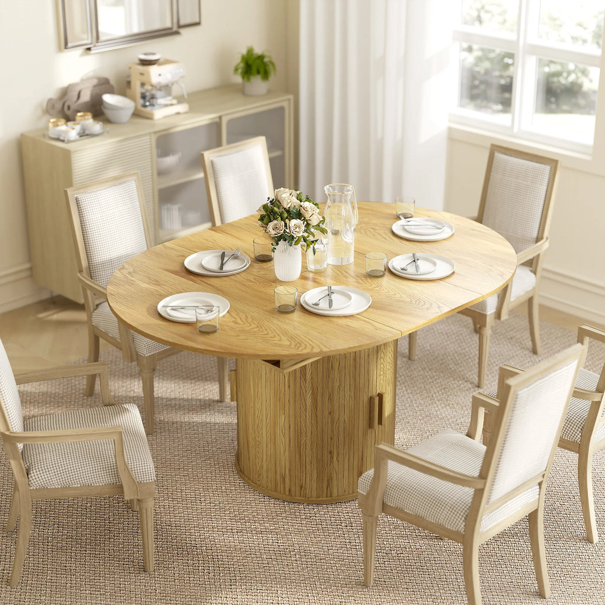 Serenadecrest extendable dining table set for six