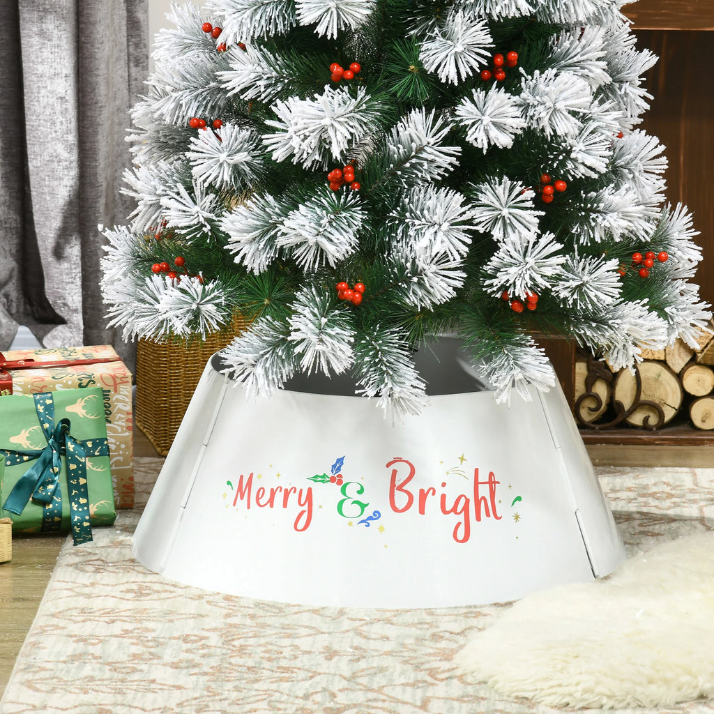 Merrybright Christmas tree collar displayed around a decorated tree stand