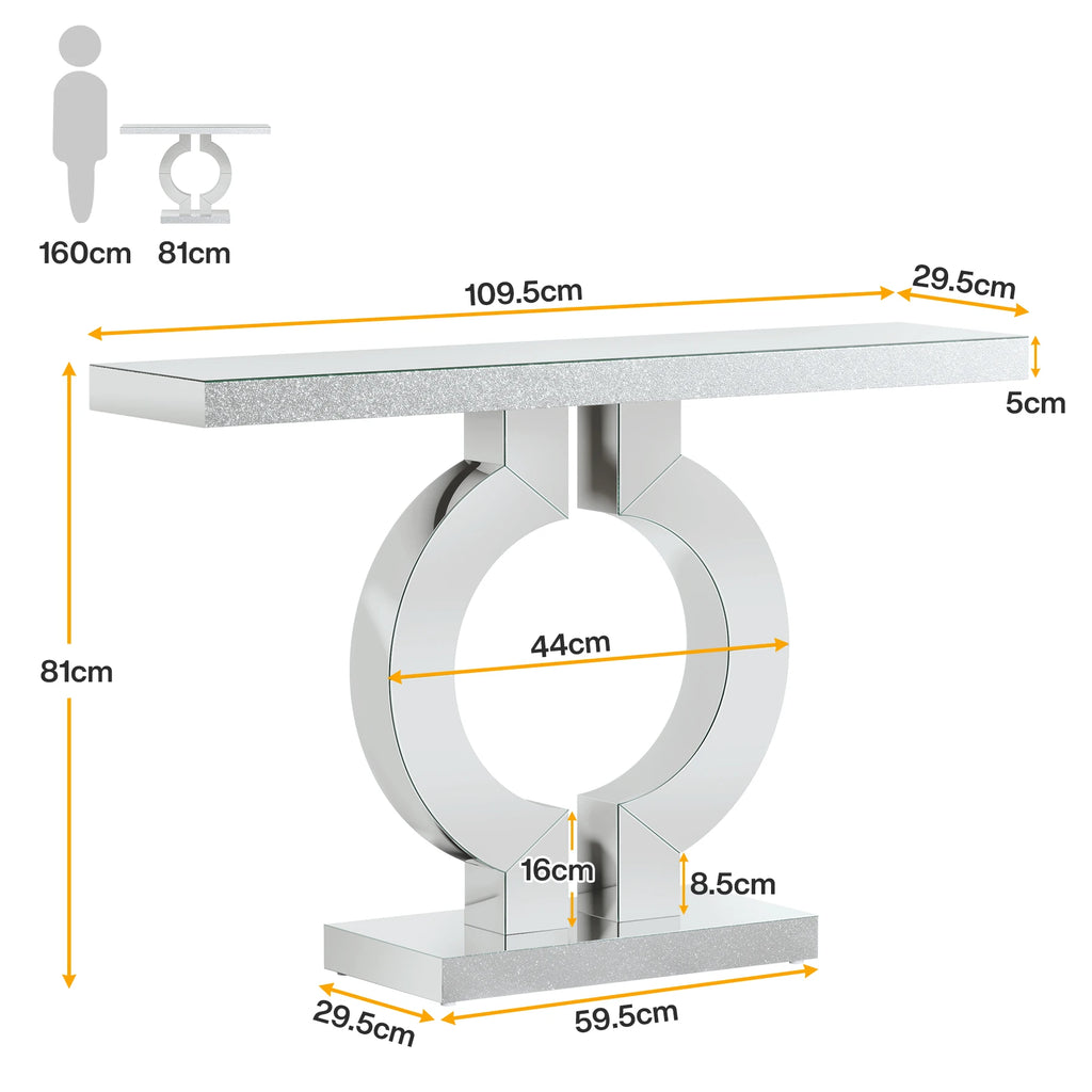 Nerina Mirrored Console Table