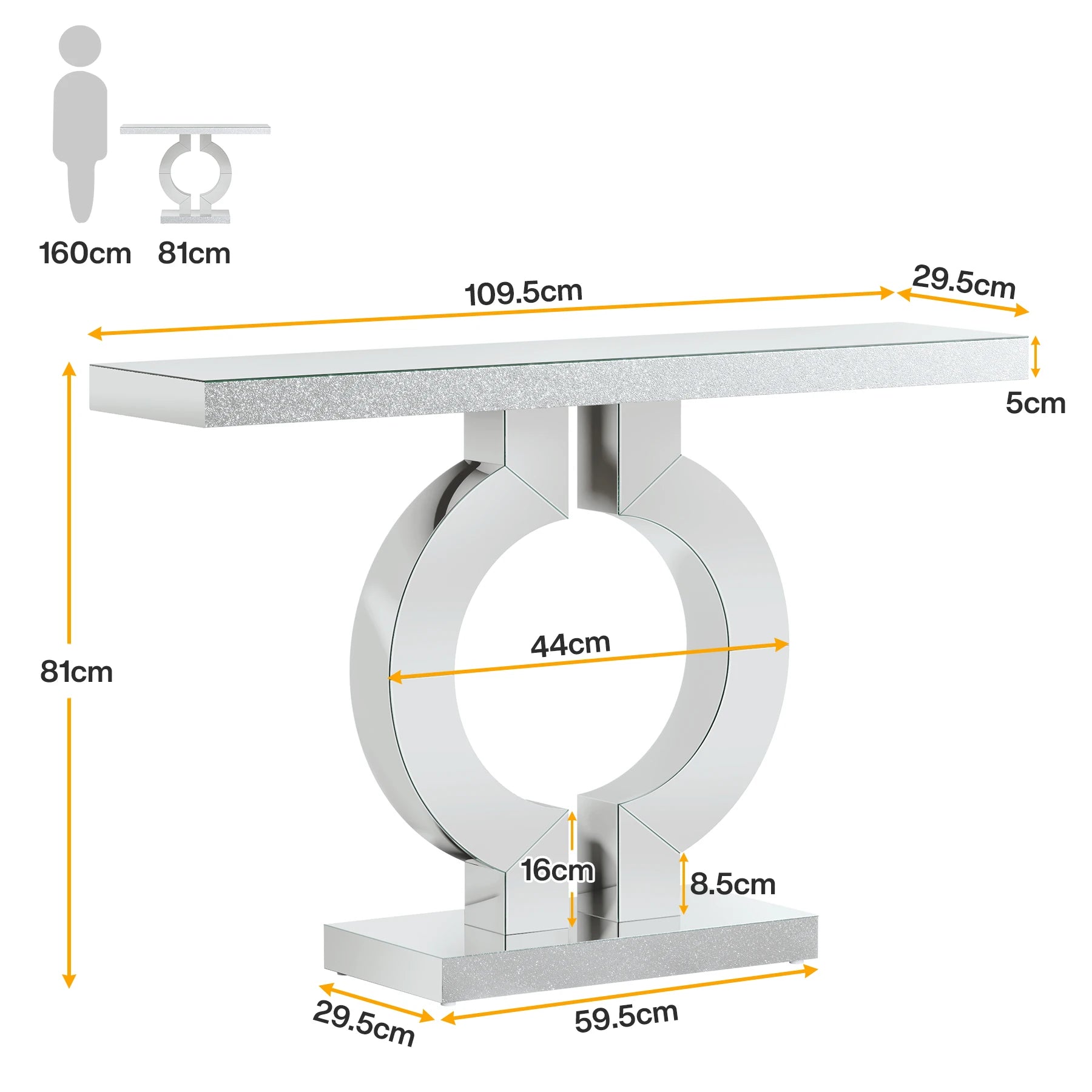 Nerina Mirrored Console Table
