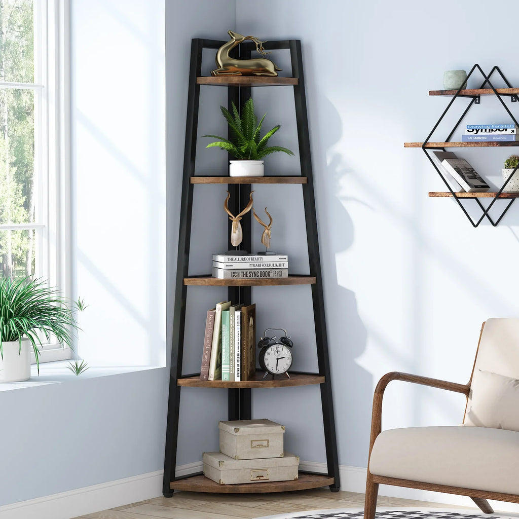 Bastien Five-Tier Corner Ladder Shelf