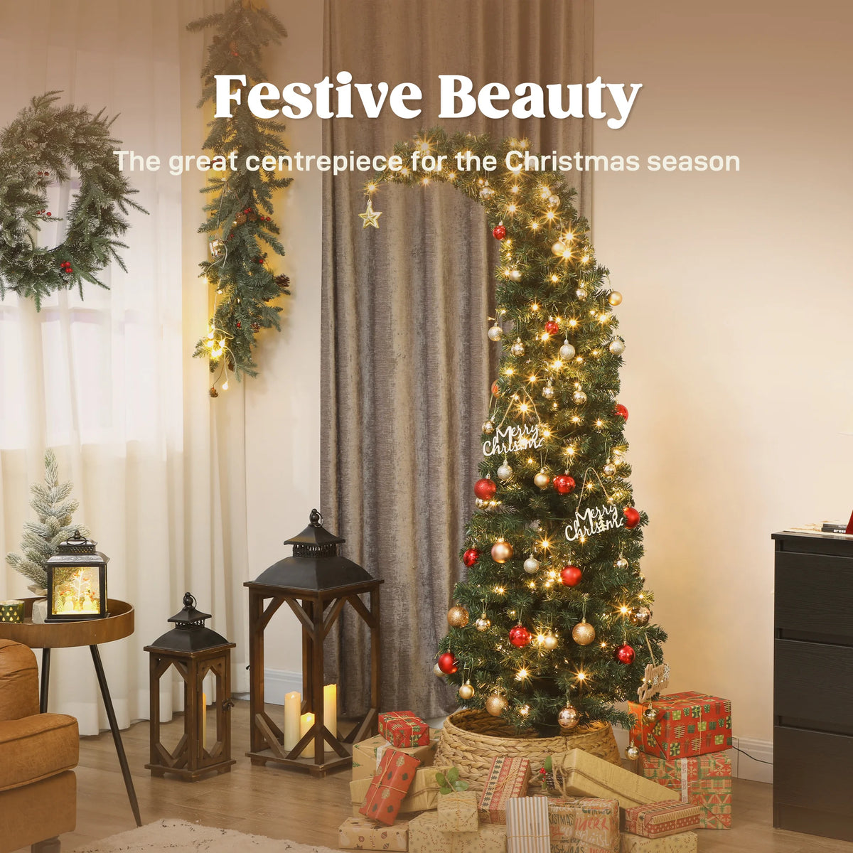Whimsyglow Pre-Lit Christmas Tree, 6-Foot