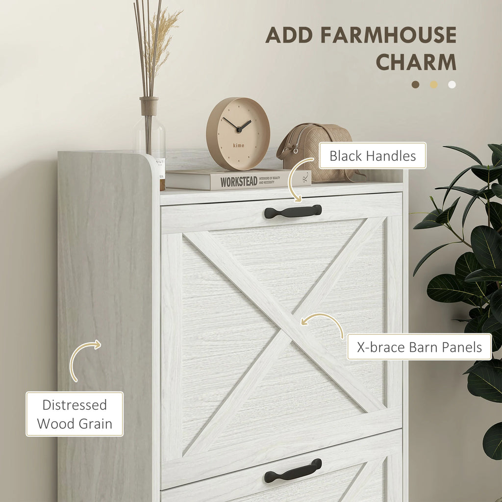 Sparkecho Slim Two-Drawer Shoe Cabinet