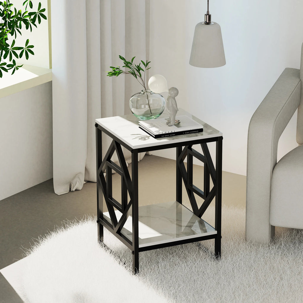 Briar 2-Tier Sintered Stone End Table